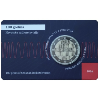 Kroatia 2 euroa BU 2026 - Kroatian radion ja television 100 vuotta