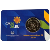 Kypros 2 euroa BU 2026 - Euroopan neuvoston puheenjohtajuus