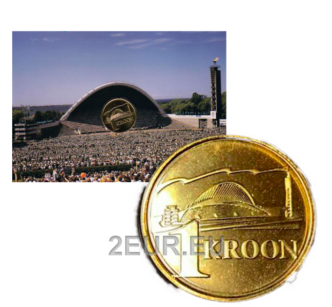 Viro 1 Kroon BU 1999 - Viron laulujuhlien 130 vuotta