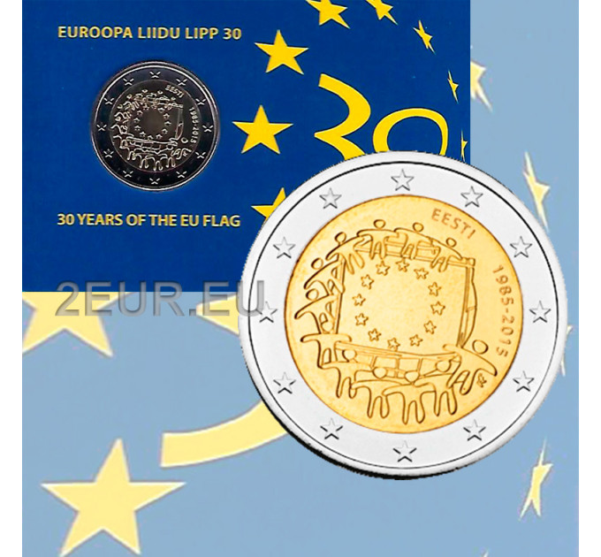  Viro 2 euroa BU 2015 - 30 vuotta EU:n lippua 