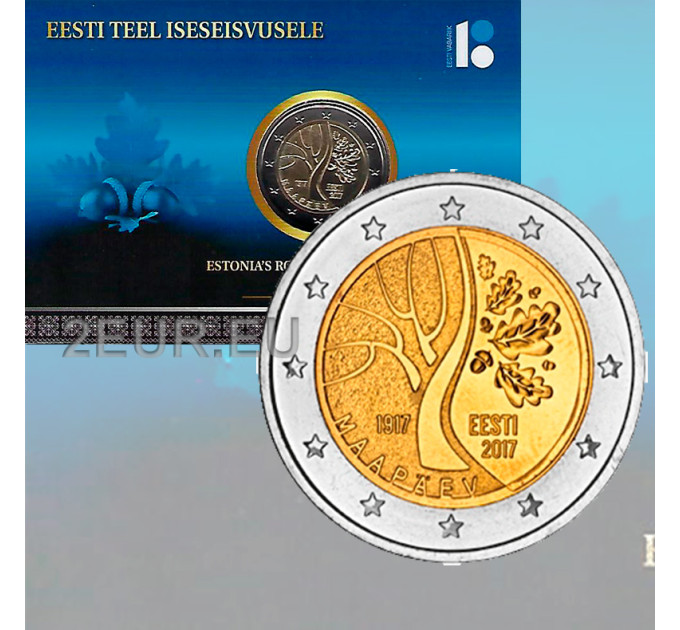 Viro 2 euroa BU 2017 - 100 vuotta Viron itsenäistymistä edeltäneistä tapahtumista C/C