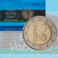 Viro 2 euroa BU 2018 - Viron tasavallan 100 vuotta 