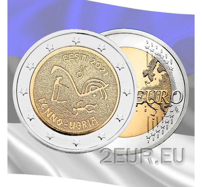 Viro 2 euroa UNC 2021 - Suomalais-ugrilaiset kansat