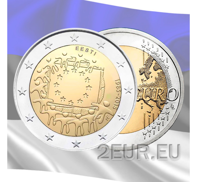 Viro 2 euroa UNC 2015 - EU:n lipun 30-vuotispäivä