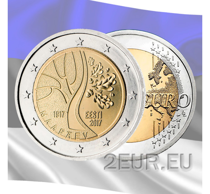 Viro 2 euroa UNC 2017 - Viron tie itsenäisyyteen