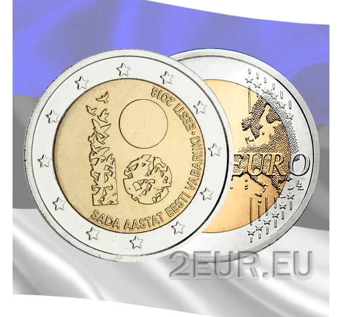 Viro 2 euroa UNC 2018/2 - 100 vuotta Viron tasavalta