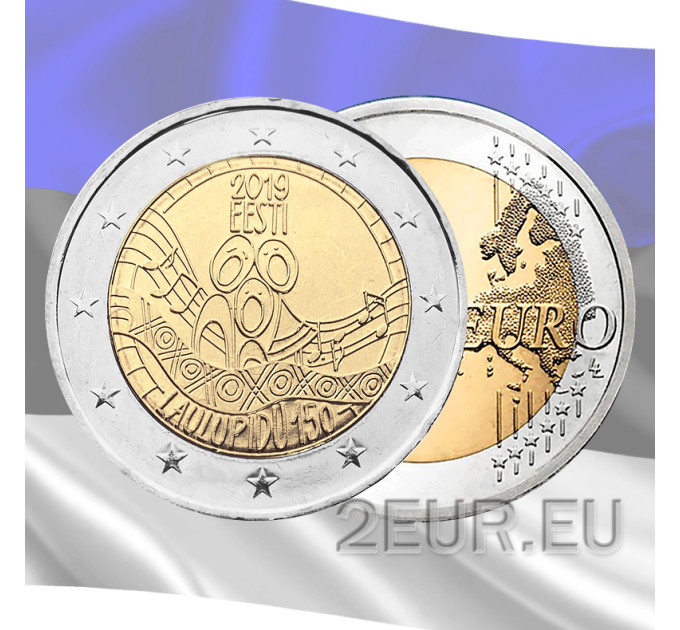 Viro 2 euroa UNC 2019 - Viron ensimmäisten laulujuhlien 150-vuotisjuhla