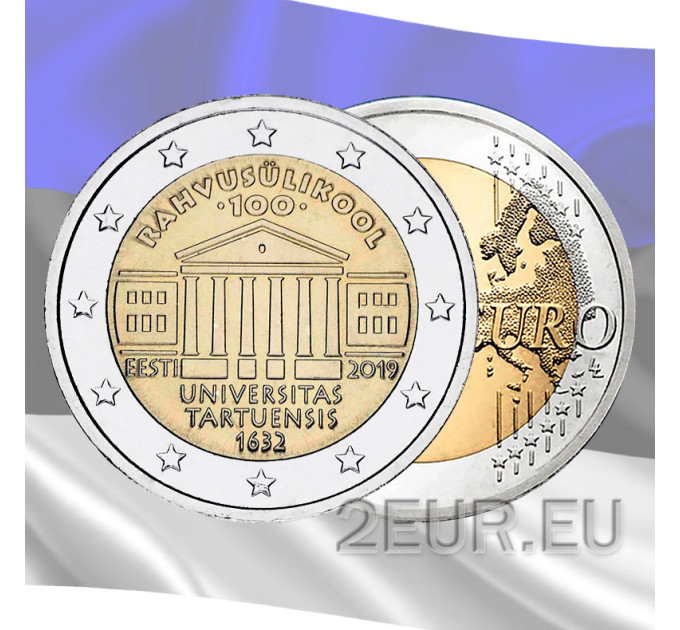 Viro 2 euroa UNC 2019/2 - Viron kielen 100-vuotisjuhla Tarton yliopistosta