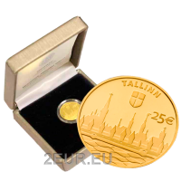 Viron 25 euron kultakolikoiden Proof 2017 - Hansakaupunki Tallinna