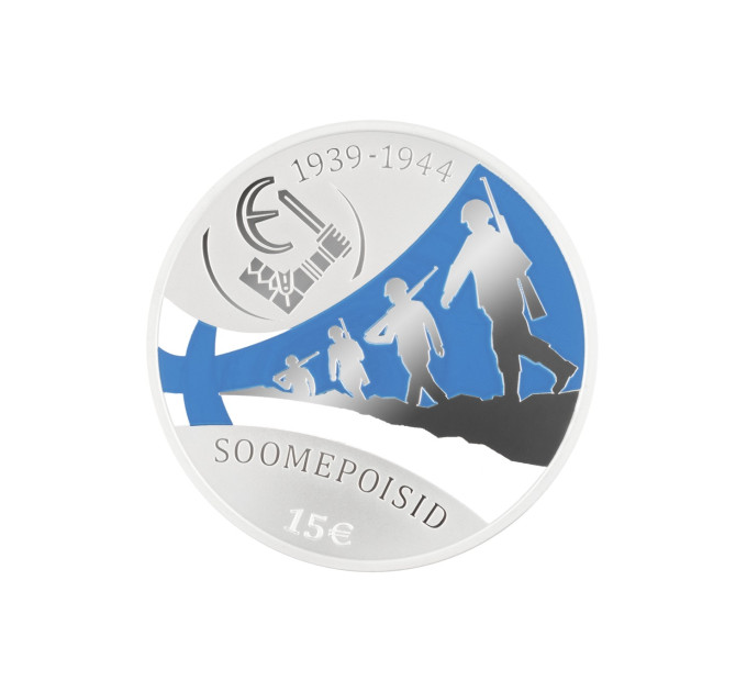 Viro  15 euroa hopeakolikko Proof 2025 - Suomalaiset pojat