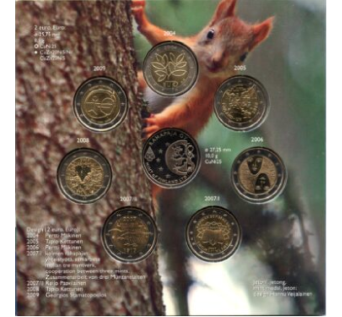 Suomi 2 euron BU kolikkosarja 2004–2009