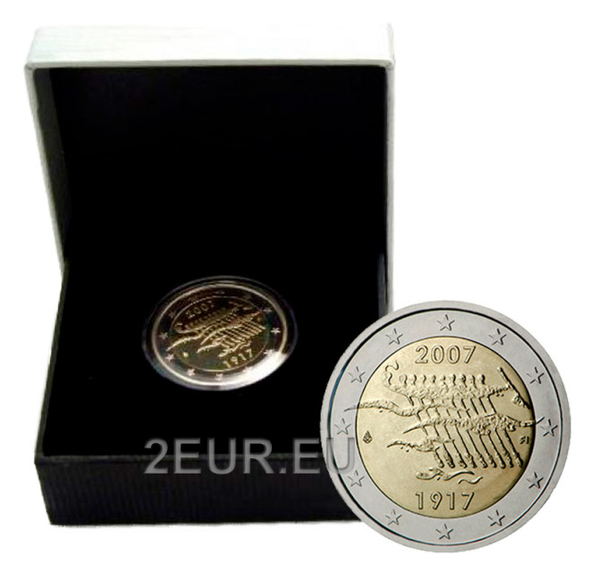 Suomi 2 euroa proof 2007 - 90 vuotta itsenäisyyttä  