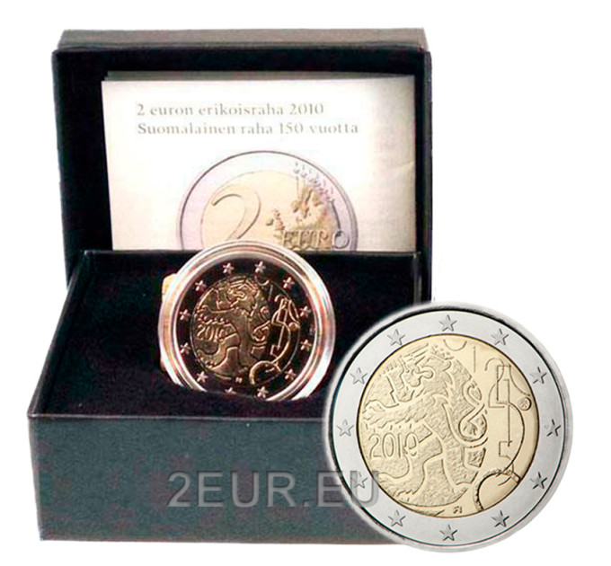 Suomi 2 euroa proof 2010 - 150 vuotta Suomen valuutta  