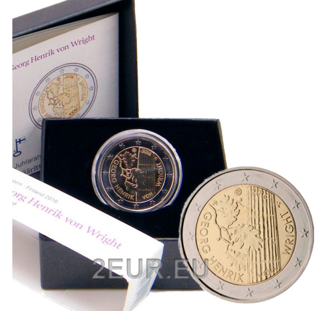 Suomi 2 euroa proof 2016 - 100 vuotta Georg Henrik von Wrightin syntymästä 