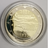 Suomi 2 euroa proof 2007 - 90 vuotta itsenäisyyttä  
