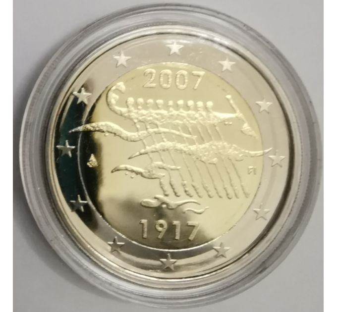 Suomi 2 euroa proof 2007 - 90 vuotta itsenäisyyttä  