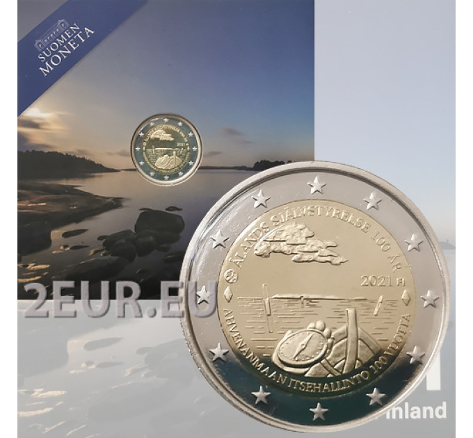 Suomi 2 euroa proof 2021 - 100 vuotta itsehallintoa Ahvenanmaalla  
