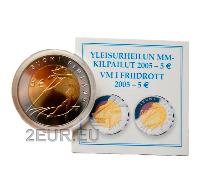 Suomi 5 euroa proof 2005 - 10. Yleisurheilun MM Helsingissä  