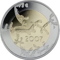Suomi 5 euroa UNC 2007 - 90 vuotta itsenäisyyttä