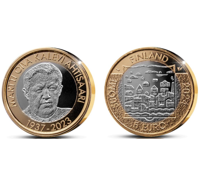 Suomi 5 euroa proof 2024 - Presidents of Finland – Martti Ahtisaari