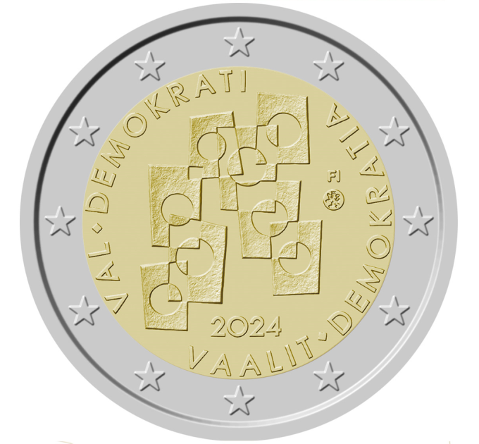 Suomi 2 euroa UNC 2024 - Vaalit ja demokratia
