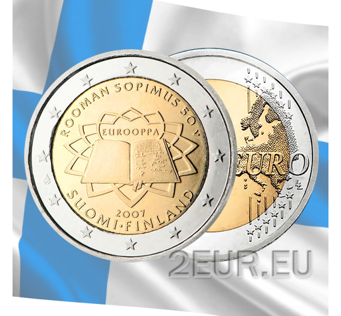Suomi 2 euroa UNC 2007 - 50 vuotta Rooman sopimus