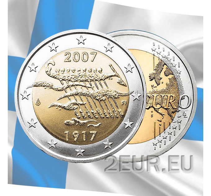 Suomi 2 euroa UNC 2007 - 90 vuotta itsenäisyyttä