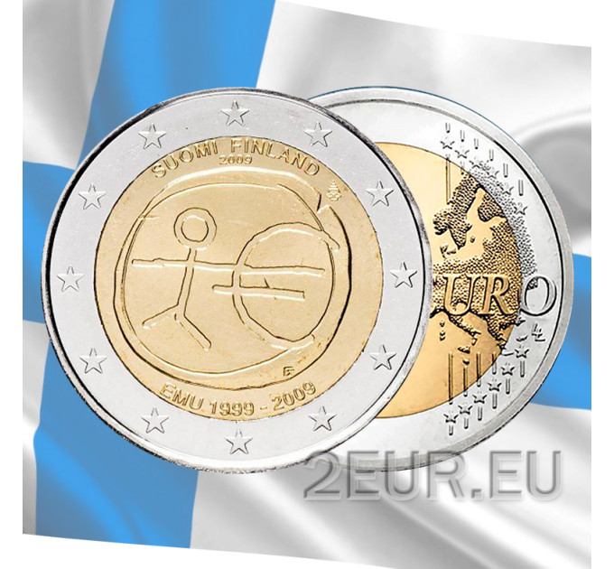 Suomi 2 euroa UNC 2009 - 10 vuotta euroa