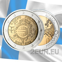 Suomi 2 euroa UNC 2012 - 10 vuotta Euro Cash