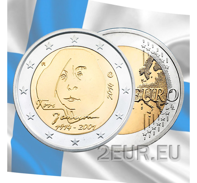 Suomi 2 euroa UNC 2014 - 100 vuotta kirjailija ja taiteilija Tove Janssonin syntymästä