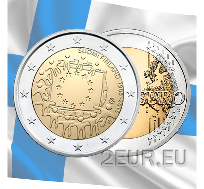 Suomi 2 euroa UNC 2015 - EU:n lipun 30-vuotisjuhla