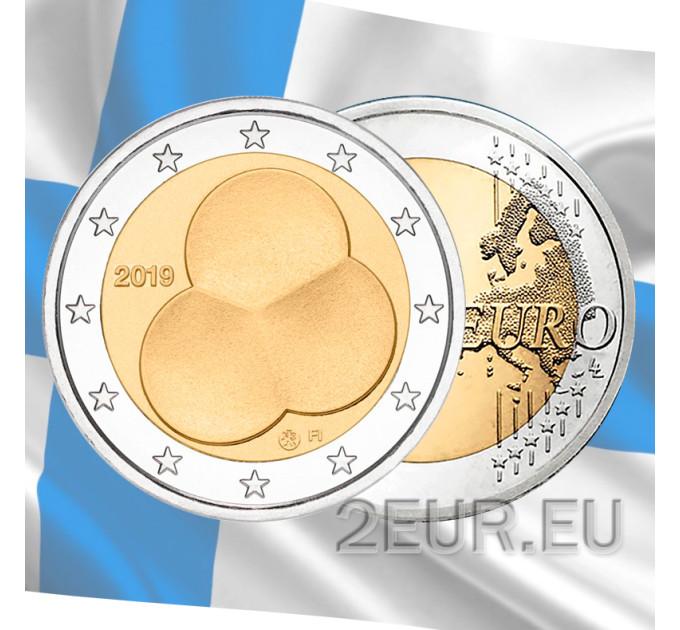 Suomi 2 euroa UNC 2019 - Suomen 100 vuoden perustuslaki