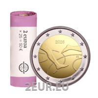 Suomi 2 EURO RULLA 2025 - Suomi–Ruotsi 100 vuotta yleisurheilua