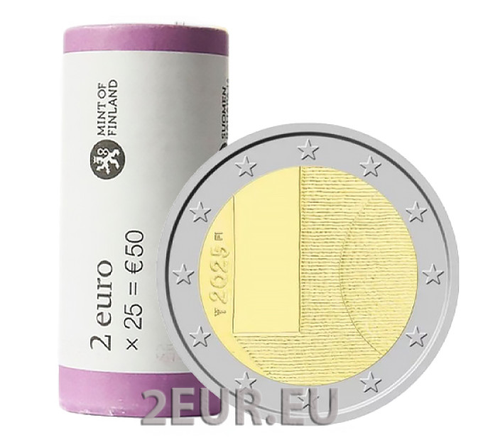 Suomi 2 EURO RULLA 2025 - Suomen valtiovierailut – diplomatia ja ulkopolitiikka
