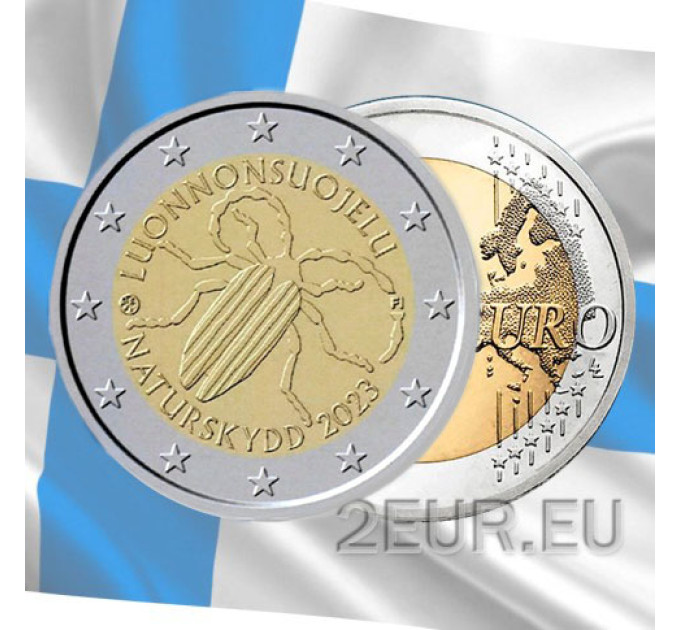 Suomi 2 euroa UNC 2023 - Finland's First Nature Conservation Act
