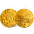 Ranska 1/4 euro UNC 2020 - Johnny Hallyday - 60 vuotta muistoja