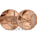Ranska 1/4 euro UNC 2021 - 2024 olympialaiset Pariisissa - Judo