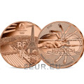Ranska 1/4 euro UNC 2021 - Pariisin 2024 olympialaiset - uinti