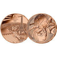 Ranska 1/4 euro UNC 2023 - Pariisin 2024 olympialaiset - Murtumassa