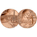 Ranska 1/4 euro UNC 2022 - Pariisin 2024 olympialaiset - Urheiluleija
