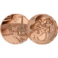 Ranska 1/4 euro UNC 2022 - Pariisin 2024 olympialaiset - Urheilu Esityshyppy