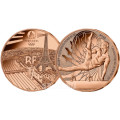 Ranska 1/4 euro UNC 2023 - Pariisin 2024 olympialaiset - Urheilullinen taiteellinen voimistelu