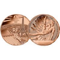 Ranska 1/4 euro UNC 2023 - Pariisin 2024 olympialaiset - Urheilullinen taiteellinen voimistelu