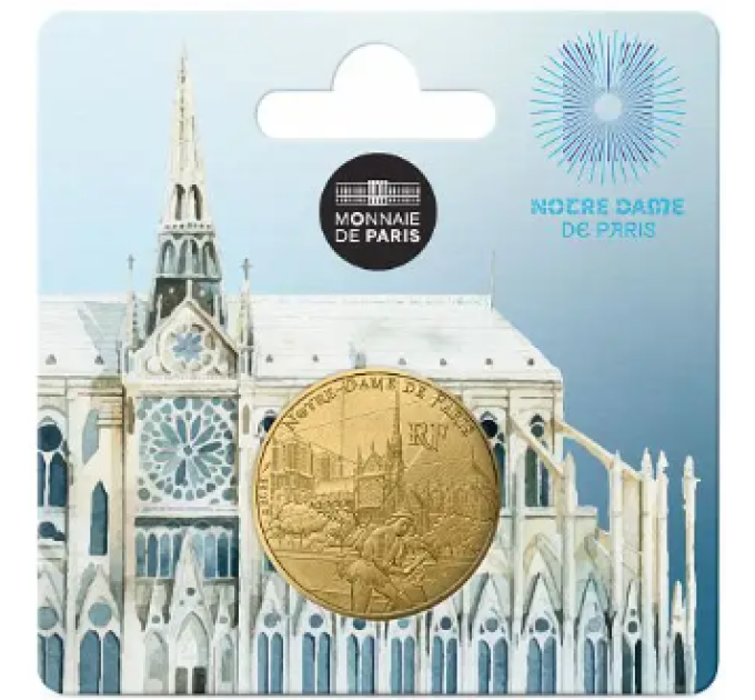 Ranska 1/4 euro UNC 2025 - Unesco - NOTRE-DAMEN KATEDRALI PARIISIS