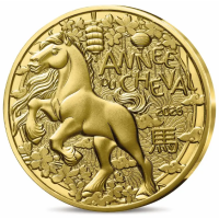 Ranska 1/4 euro UNC 2026 - Kiinalainen kalenteri - Hevosen vuosi