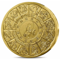 Ranska 1/4 euro UNC 2022 - Kiinalainen kalenteri - Tiikerin vuosi