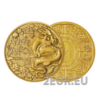 Ranska 1/4 euro UNC 2024 - Kiinalainen kalenteri - Lohikäärmeen vuosi