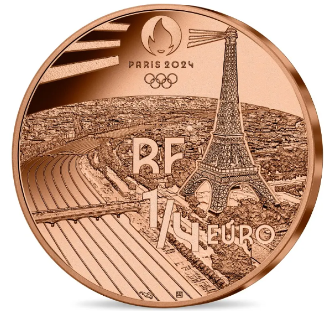 Ranska 1/4 euro UNC 2024 - Pariisin 2024 olympialaiset - urheilullinen käsipallo