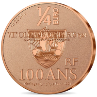 Ranska 1/4 euro UNC 2024 - Pariisin 2024 olympialaiset - urheilullinen käsipallo