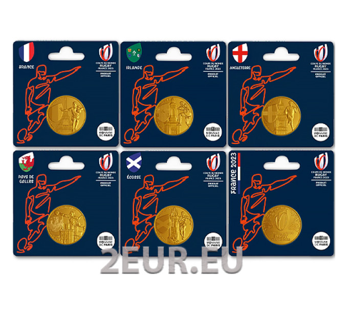 Ranska 1/4 euro UNC 2023 - Rugbyn MM-kisat Ranska 2023